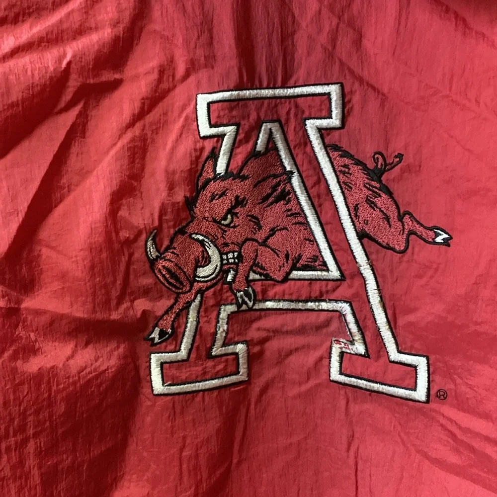 90s Arkansas Razorbacks Jacket Coat L Vintage Basketball Football U of A